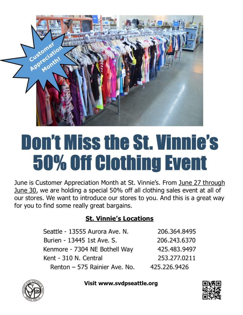 50% oFF cLOTHING june 27-30 6-20-16